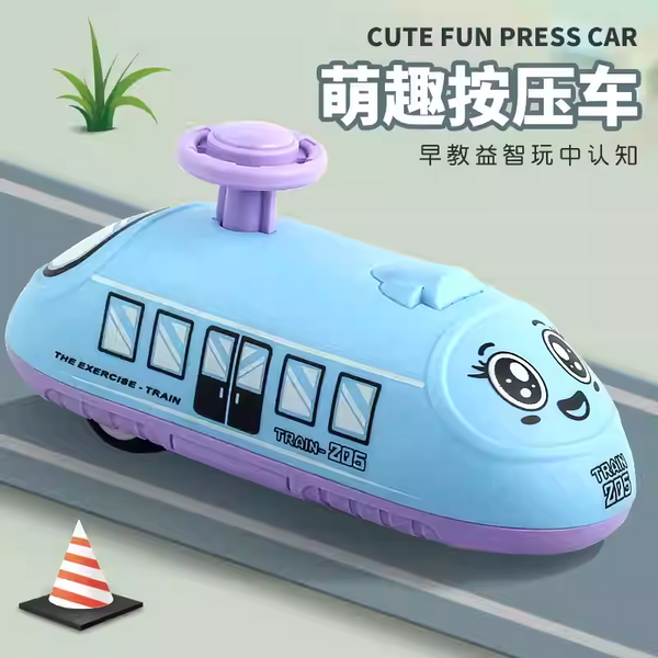 Press & Slide Train Toy – Friction-Powered High-Speed Train for Kids (1 pc)