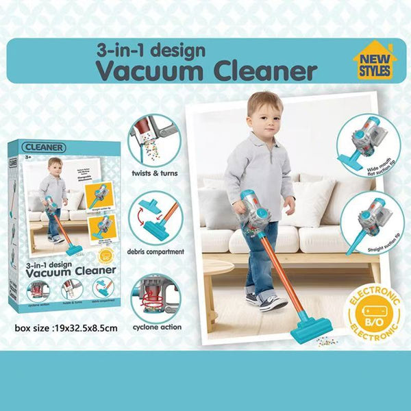 Kids Toy Vacuum Cleaner – Realistic Role Play Cleaning Set with Sound & Suction