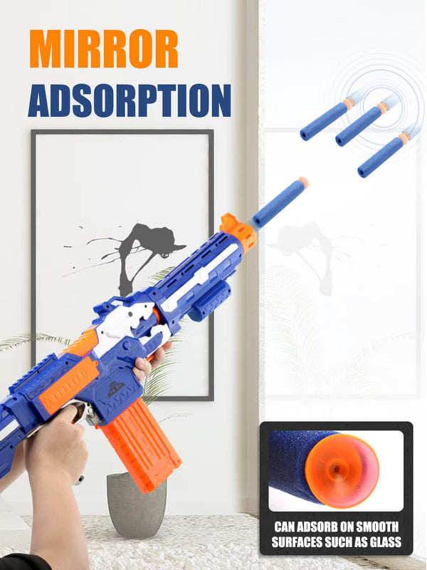 Mega Blaster Toy Gun for Kids – Foam Dart Shooter with 10 Soft Bullets | Manual Launch Action 45 cm