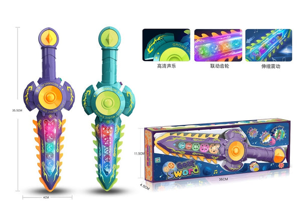 Light-Up Sword Toy for Kids – Flashing LED Battle Sword | Sound & Light Effects 36 cm