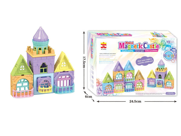 Magnetic Castle Building Blocks Set for Kids – Creative Magnetic Construction Toy | Educational STEM Set 24 cm