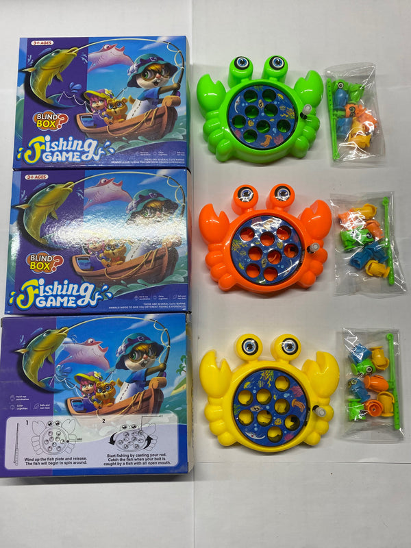 Crab Magnetic Fishing Game Toy Set – Rotating Board with Fish & Rods | Fun Skill-Building Game for Kids