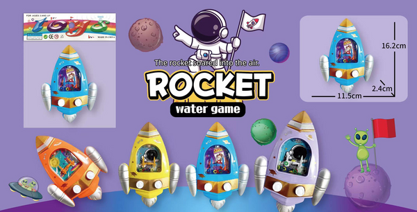 Rocket Water Game – Space-Themed Handheld Water Ring Toy for Kids (1 pc)