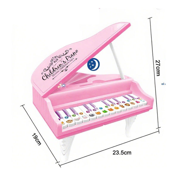 Kids Electronic Piano Toy – Mini Grand Music Keyboard with Lights & Sounds | Educational Music Toy 33 cm
