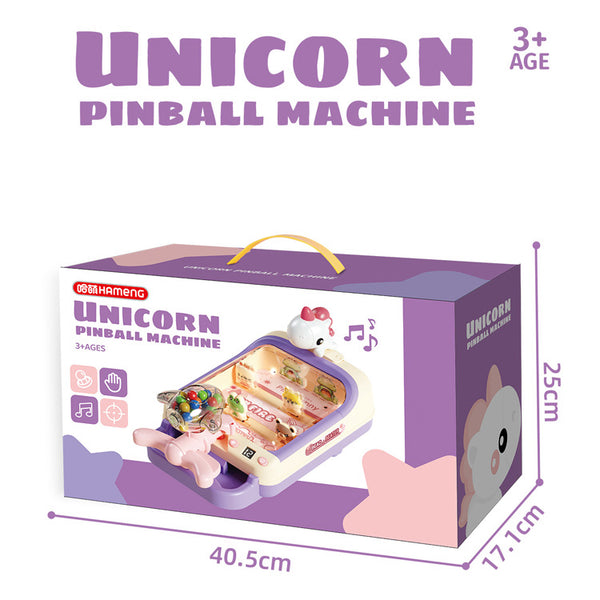 Unicorn Pinball Machine Toy for Kids – Light & Sound Table Game | Interactive Arcade Play 40.5 cm