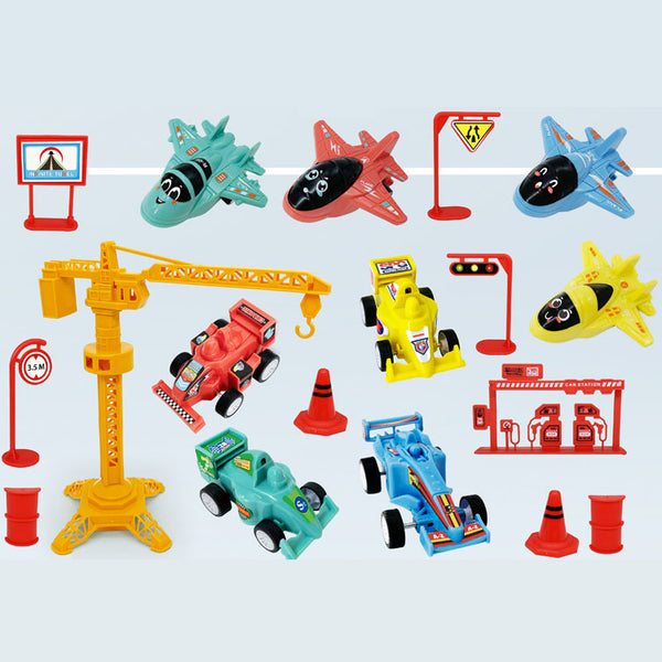 City Construction Vehicle Playset for Kids – Crane, Trucks & Tools | Engineering Pretend Play Set 60 cm