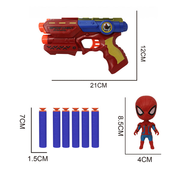 Avengers Foam Dart Blaster Gun for Kids – Soft Bullet Toy with Target Figure | Safe Action Play 25 cm