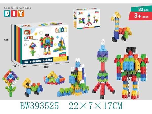 'Six dimensional block building blocks (82pcs)